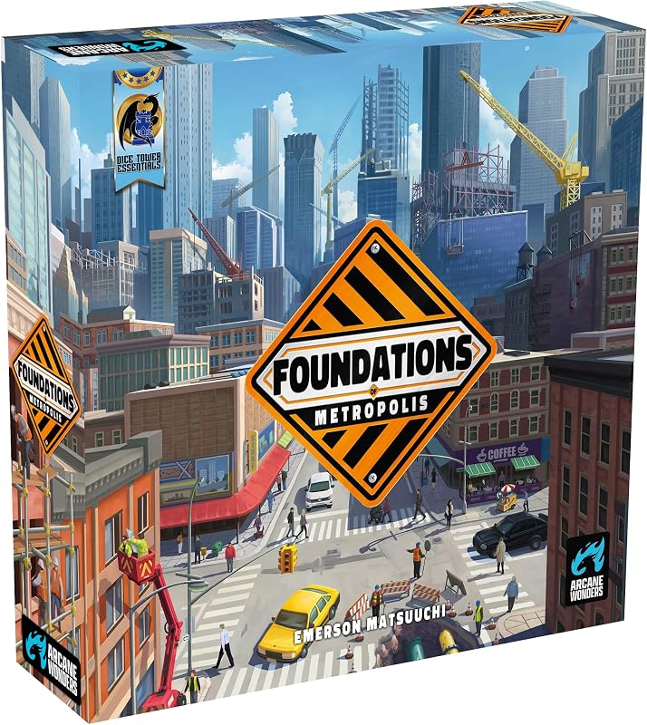 Arcane Wonders Foundations of Metropolis, Strategy Board Game | For 1 to 4 Players and Ages 14+, 2-4 Players, Easy visuals for the game, Affordable option for gameplay, 60 mins