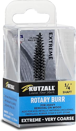 Vista 5 de Kutzall Fresa giratoria cónica original, eje de 1⁄4 pulgadas, broca de tallado de madera fina para Bosch, DeWalt, Milwaukee. carburo de tungsteno