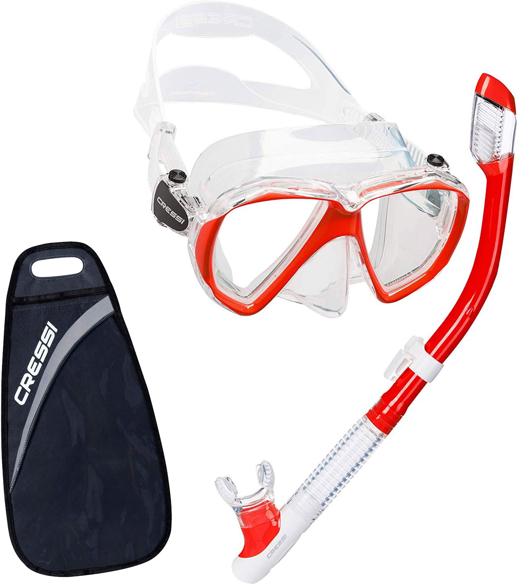 Cressi Focus - Schnorchelmaske, Einstellbar Schnorchelset Erwachsene, Taucherbrille Kinder Und Taucherbrille Erwachsene Kompatibel Mit Korrektionsgläsern –1.00