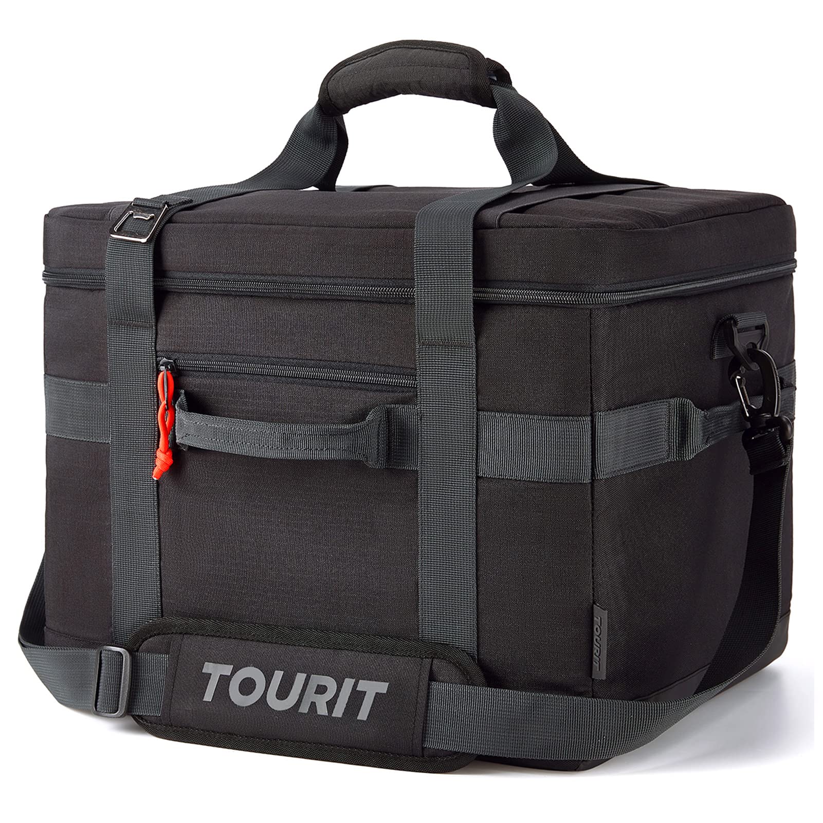 TOURIT Cooler Bag 60-Can Insulated Soft Cooler Large Collapsible Cooler Bag 40L Lunch Coolers for Picnic, Beach, Work, Trip, Black