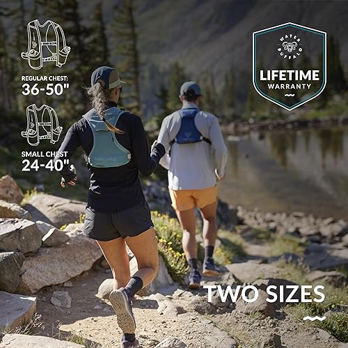 Miniatura 6 de Water Buffalo Chaleco de hidratación para correr - Chaleco de hidratación Quiver - Chaleco de hidratación para correr con botellas de agua dobles -