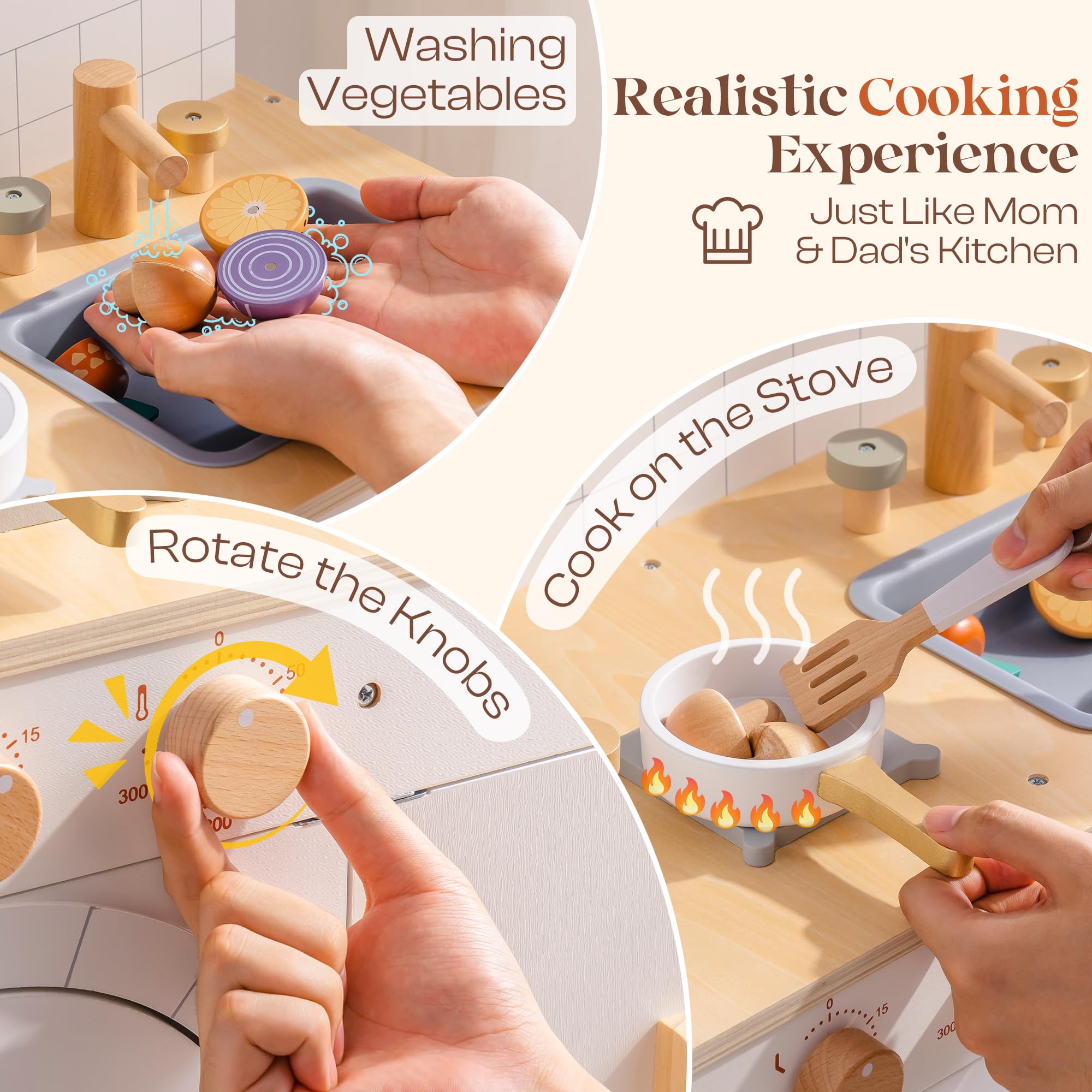 Robud Horno De Madera Infantil Con Accesorios De Cocina Ju Color Robud Horno De Madera Infantil Con Accesorios De Cocina Ju Color