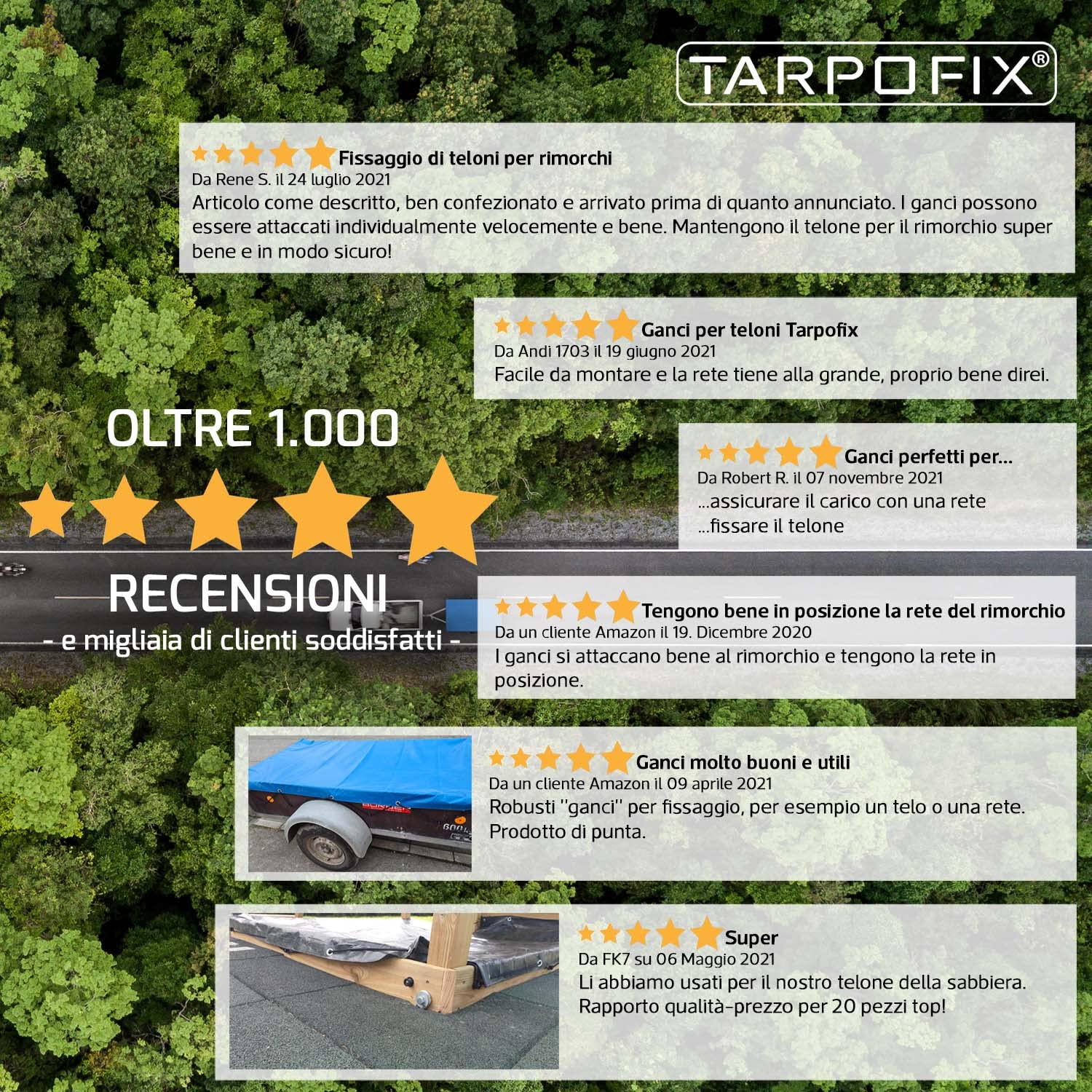 Tarpofix 10 ganci per telone a tre fori per telone di rimorchio e rete, resistenti ganci in ghisa zincata, resistenti per rimorchi e pareti di bordo
