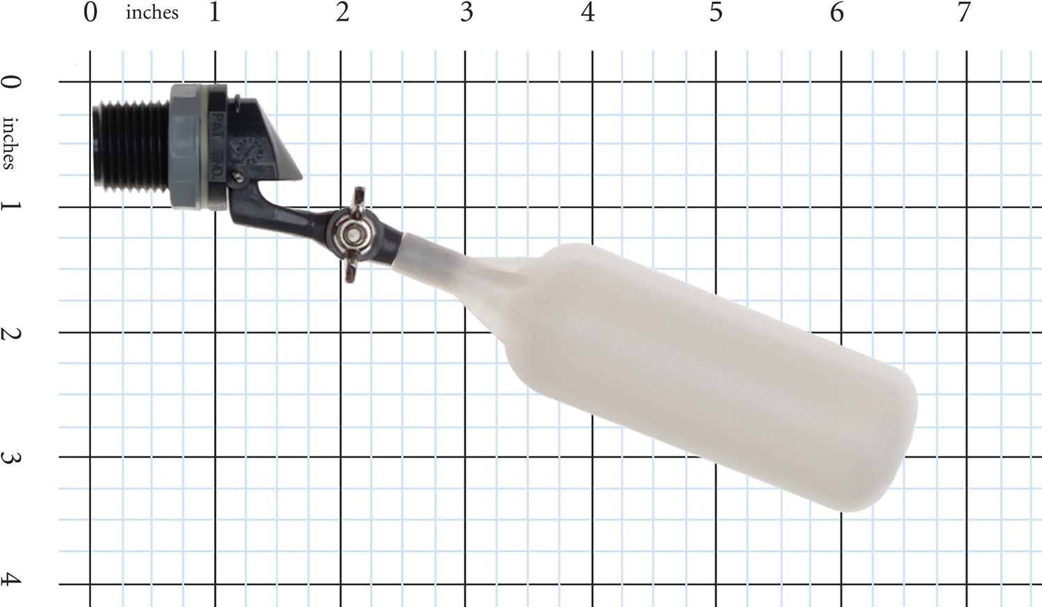 Kerick Valve MA052 PVC Mini Float Valve, Tank Mount, Adjustable Arm, 1.5 gpm at 60 psi, 1/2" NPT Male (Pack of 5)