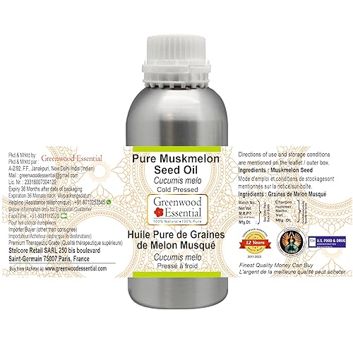 Miniatura 2 de Greenwood Essential Aceite de semilla de melón puro (Cucumis melo) 100% natural, grado terapéutico, prensado en frío para cuidado personal, 10 onzas