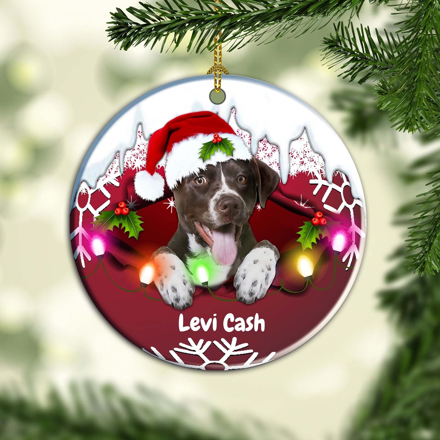 pointer dog ornament