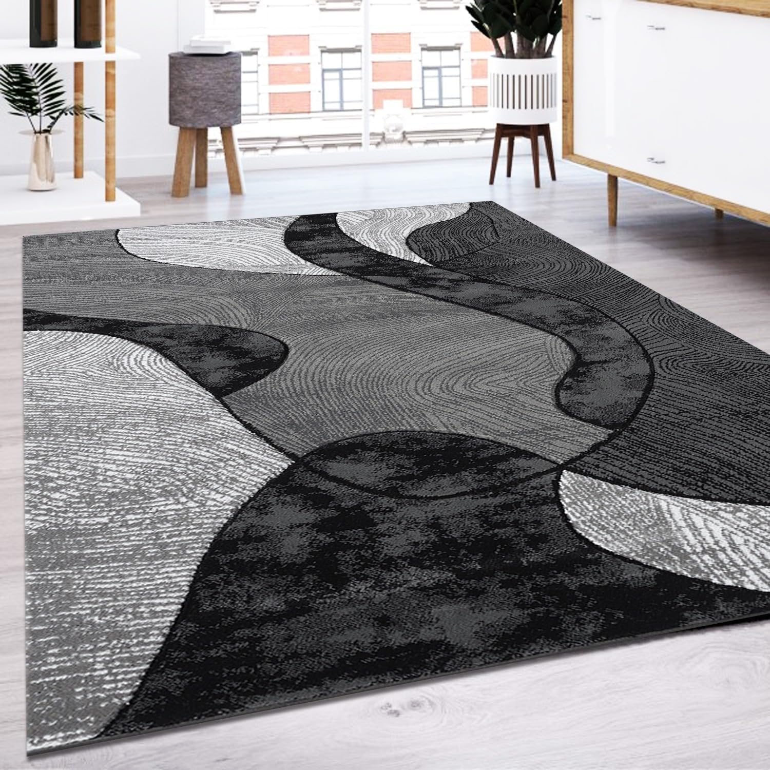 Tapis de salon lavable 180x200 antidérapant pour en finir avec les taches et glissades