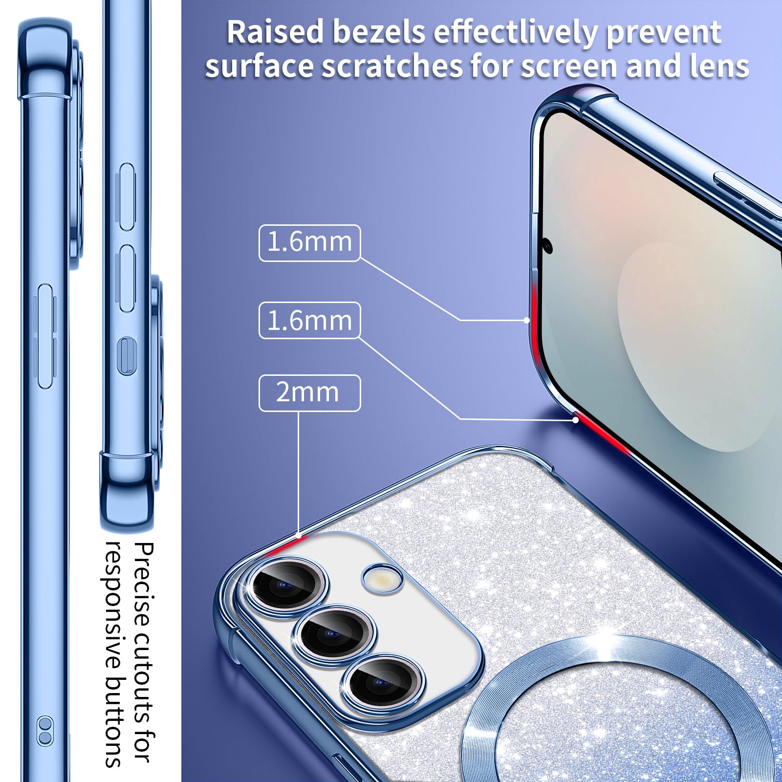 Phoona Etui do Samsung Galaxy S25 FE 5G, magnetyczne etui na telefon komórkowy kompatybilne z MagSafe, nie żółknie, odporne na zarysowania, pełna ochrona ciała, błyszczące etui do Samsung S25 FE z 2