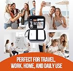 Nelko Housse de transport véritable pour imprimante photo, compatible PP01/PP02/PP03 portatif Mini Imprimante photo et papier photo, sac de rangement imperméable, étui seulement (gris)