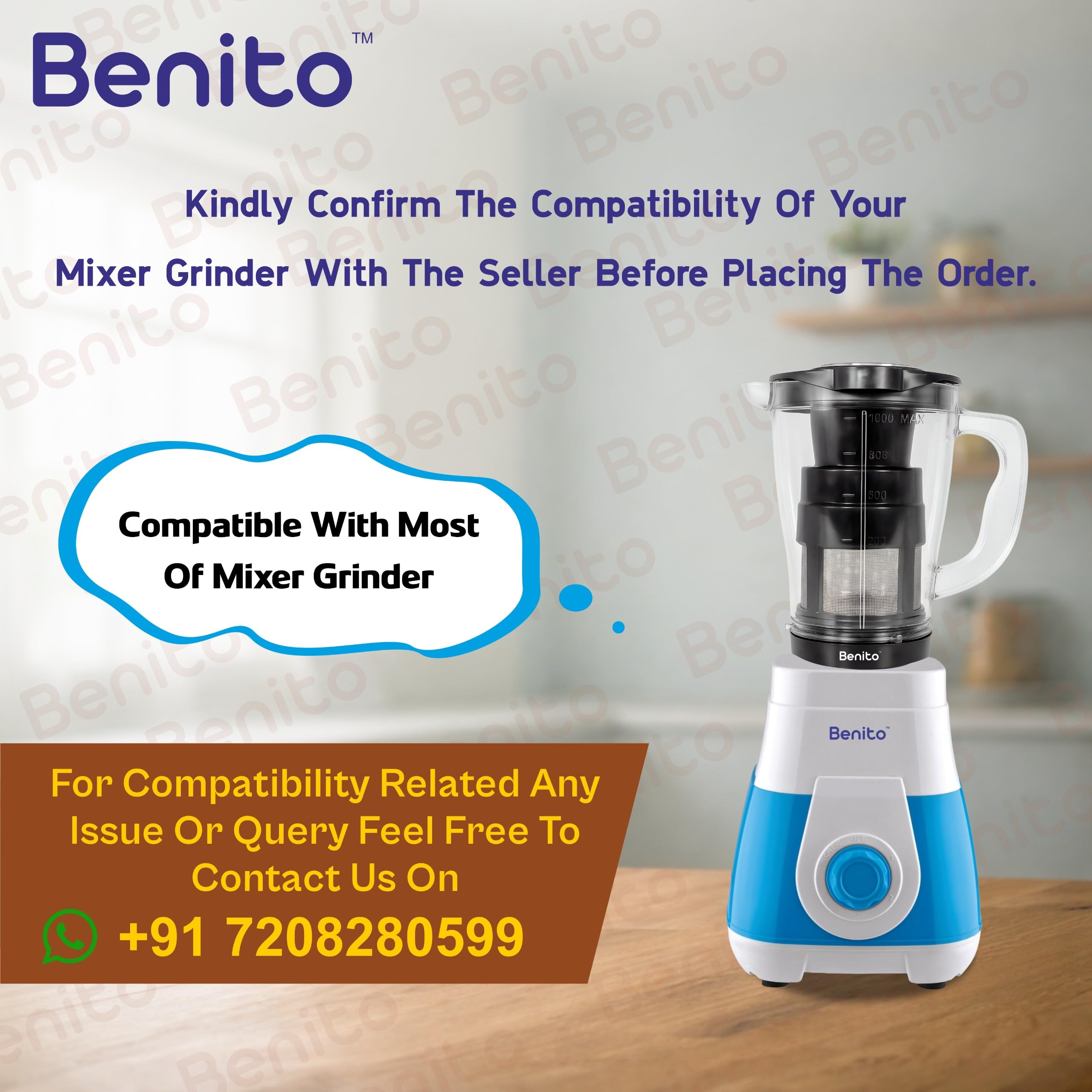 Benito Juicer Jar for Mixer Grinder - Maximize Juice! -3 Benito Juicer Jar for Mixer Grinder - Maximize Juice! -3
