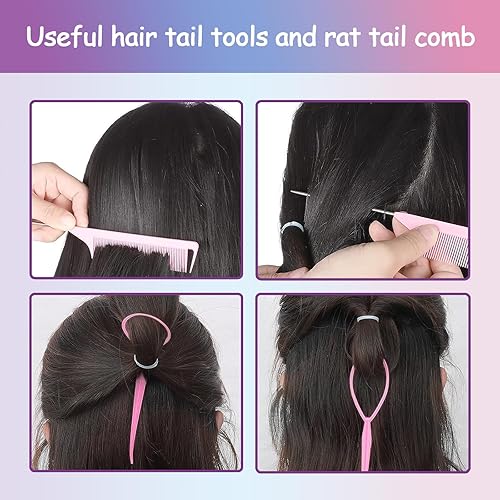 Vista 12 de 200 ligas elásticas para el cabello fino, soportes para coletas pequeñas para niños y bebés, multicolor, mini accesorios para el cabello sin arrugas