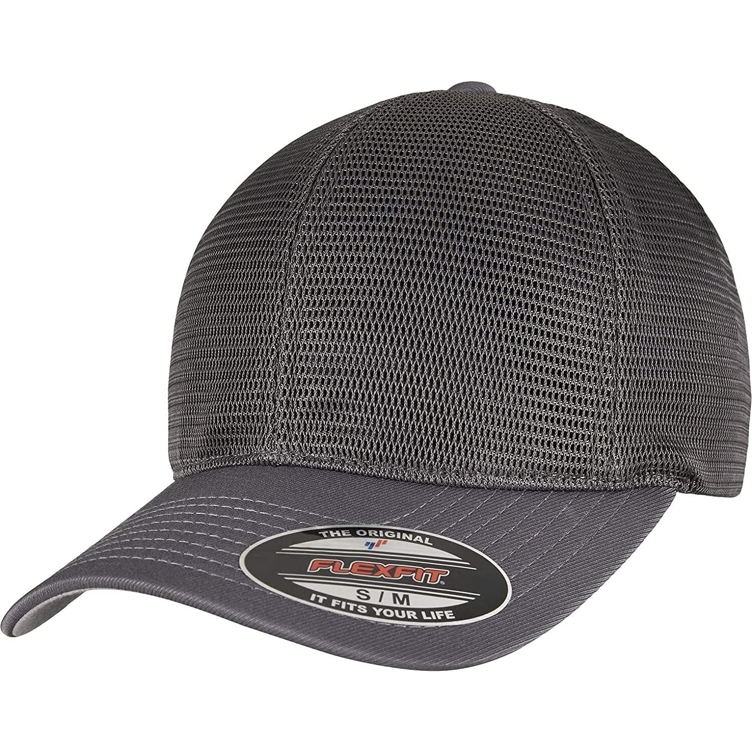 Flexfit Unisex 360 OMNIMESH Cap Baseballkappe, Black, S/M