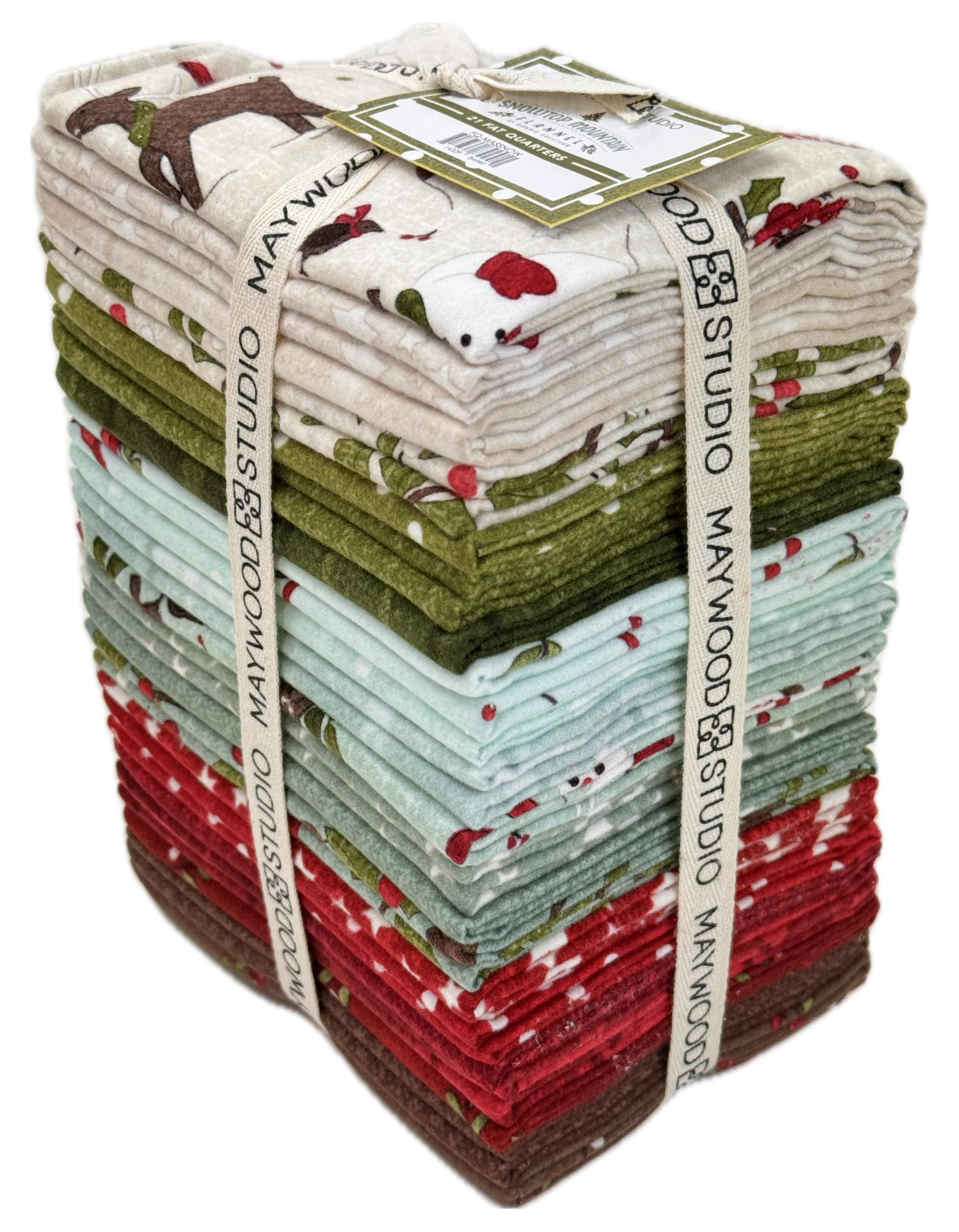 Bonnie Sullivan Snowtop Mountain Flannel 21 Fat Quarters Maywood Studio