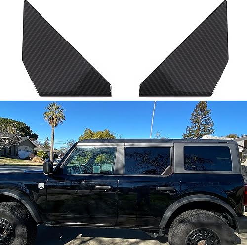 Cubierta triangular para ventana trasera compatible con Ford Bronco 2021 2022 2023 2024 2025, accesorios de decoración exterior, kit de adornos de