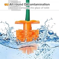 Vista 5 de Escobilla de inodoro, pimiento morrón, cepillo y soporte para inodoro, cepillo limpiador de inodoro de pimienta dulce, cepillo de baño para limpieza