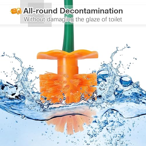 Miniatura 5 de Escobilla de inodoro, pimiento morrón, cepillo y soporte para inodoro, cepillo limpiador de inodoro de pimienta dulce, cepillo de baño para limpieza