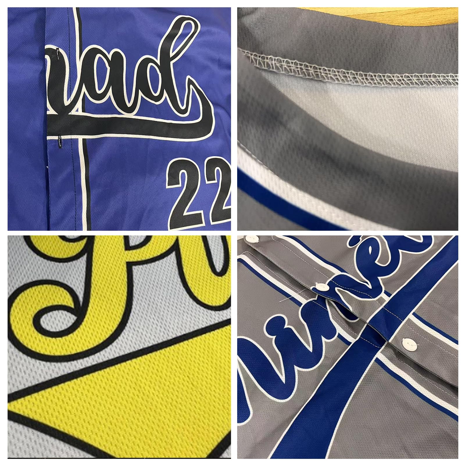 Maillot de Baseball Brodé Personnalisé Nom Numéro Logo Uniforme d'Équipe Hommes Femmes Enfants Chemise à Boutons Style Rayures S-4XL
