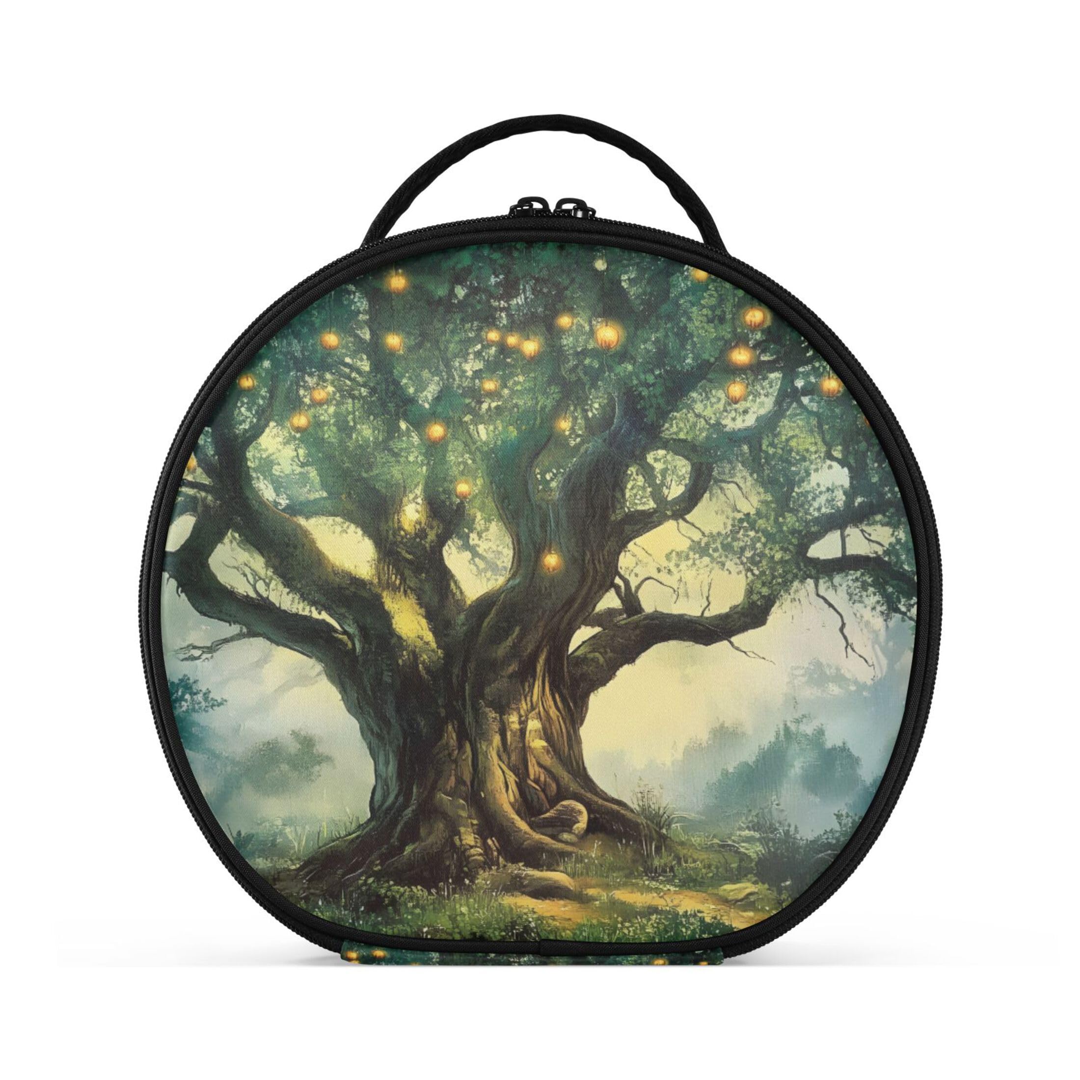 Takiito Giant Tree Travel Makeup Case Portable Makeup Box Artist Cosmetic Case Organizer With Adjustable Dividers