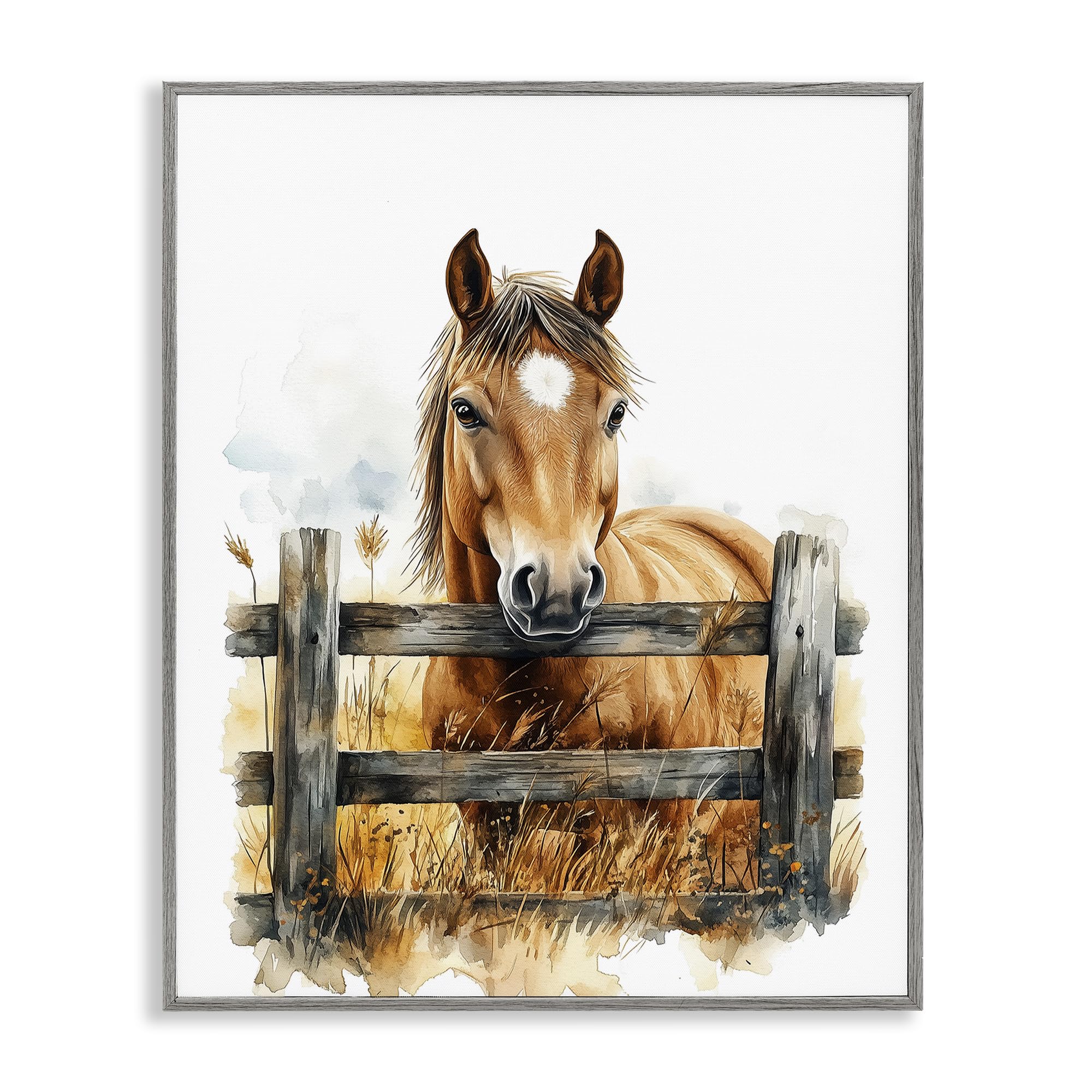 Cadre Cowboy's Horse & Fence Christine Simpson 35,6x27,9 cm