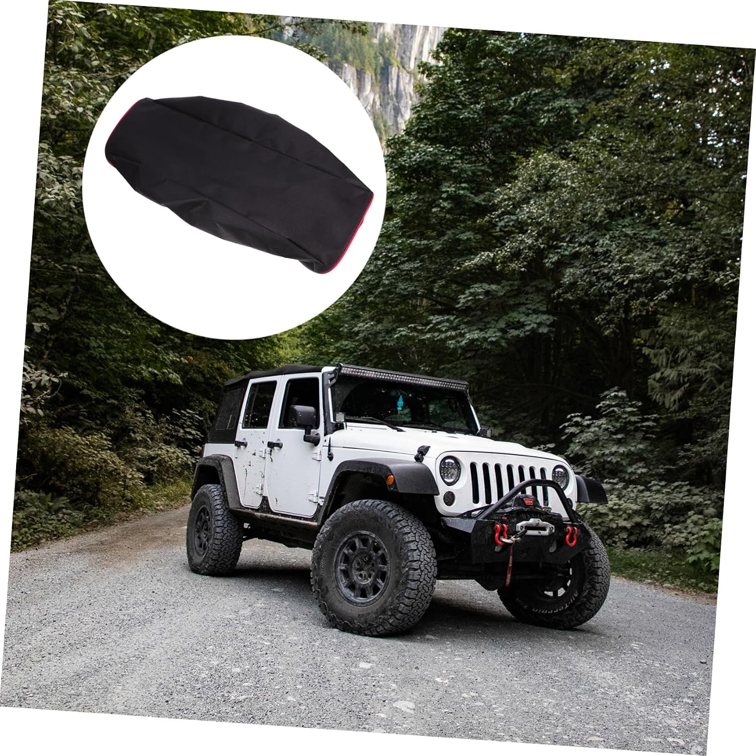 Cabilock Winch Cover Oxford for Electric Winches Indoor Outdoor Use Fits Black Trim