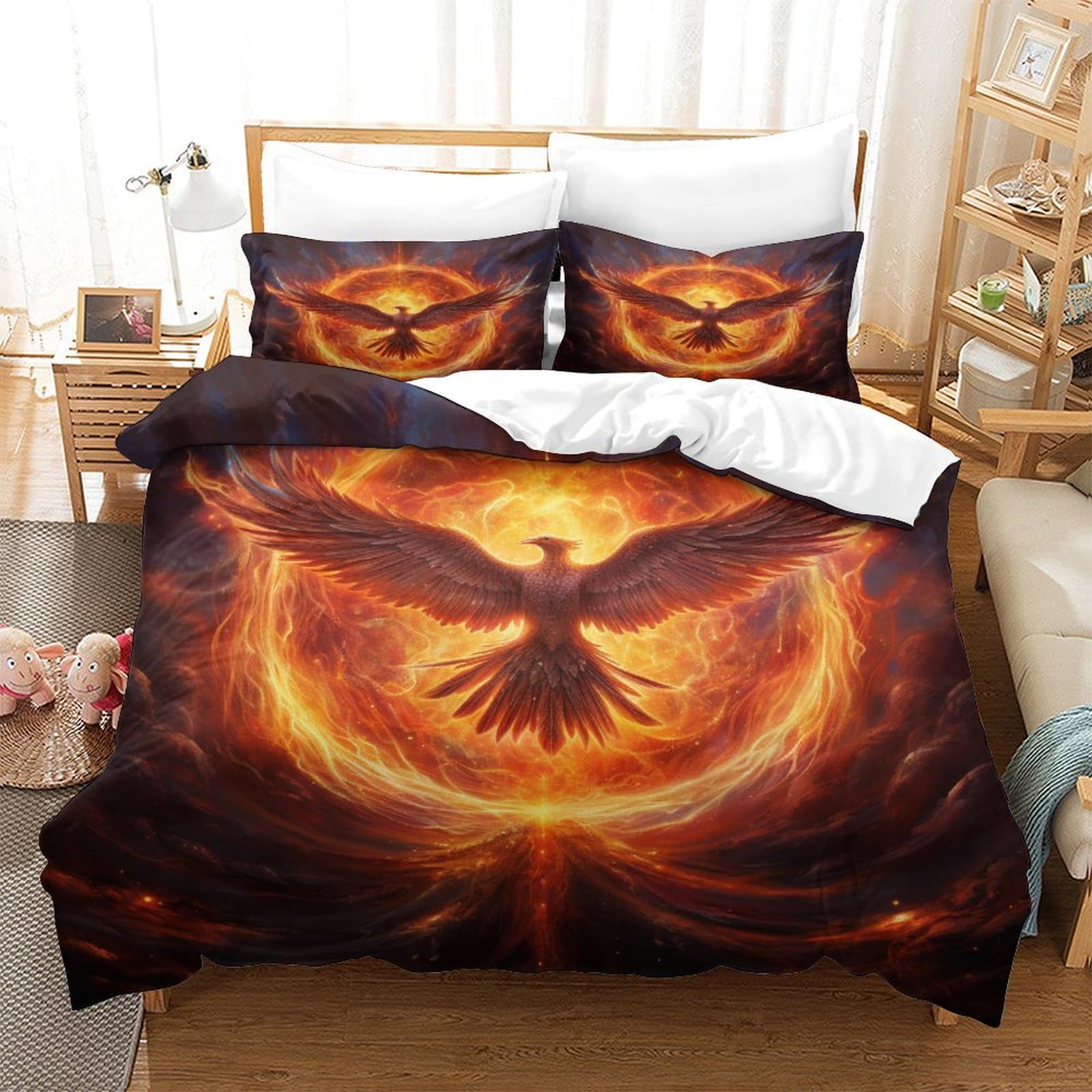 Parure de couette Phoenix facile d'entretien pour lit d'enfant sans pli