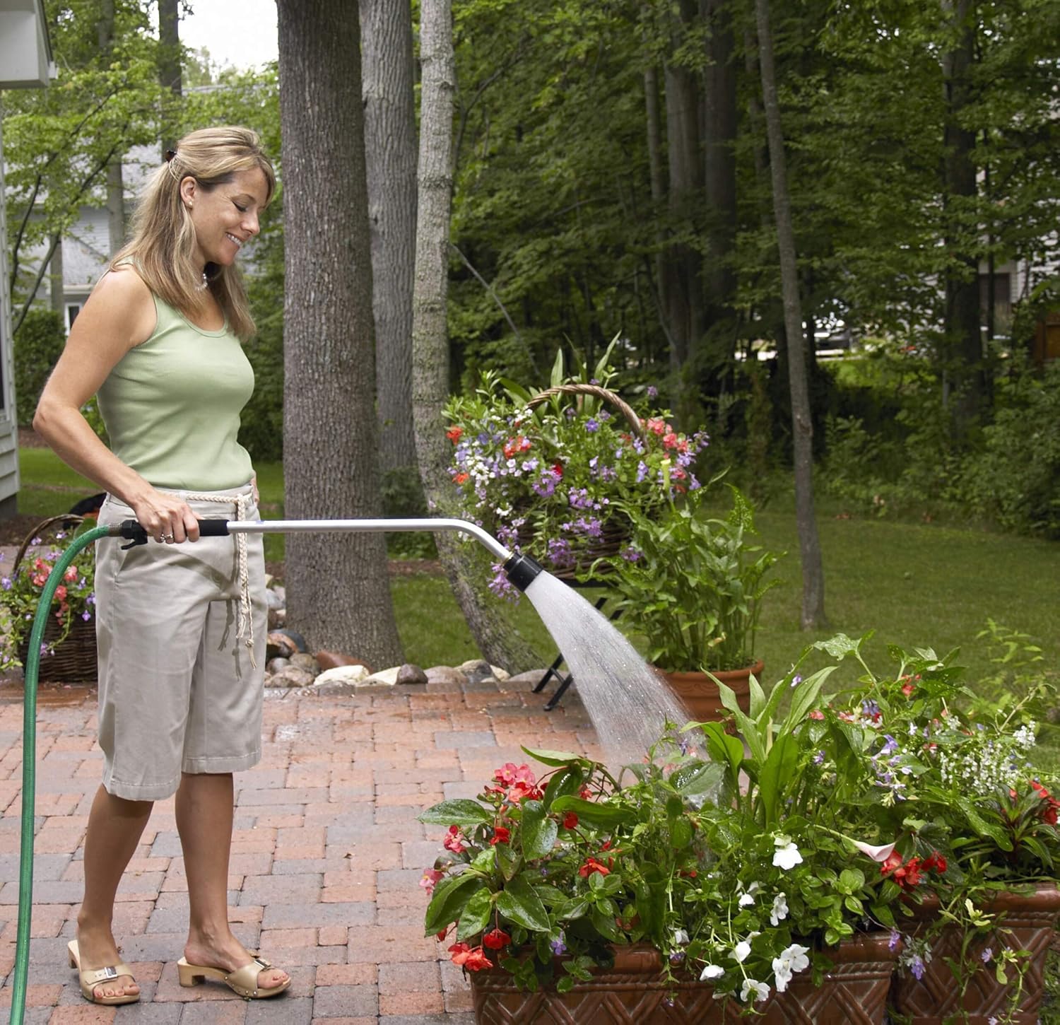 Dramm 30" Silver Watering Wand with Foam Grip
