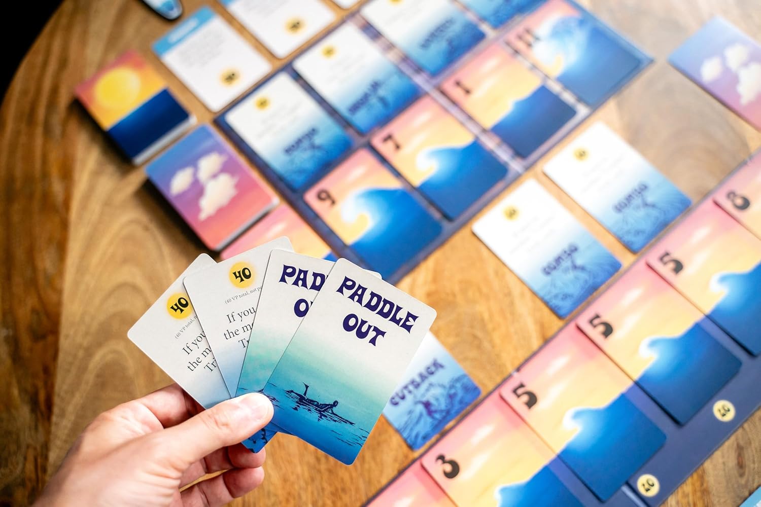 The Perfect Wave | Surfing Themed Light Strategy Card Game | Custom Artwork | 2 to 4 Players and Ages 8 and Up