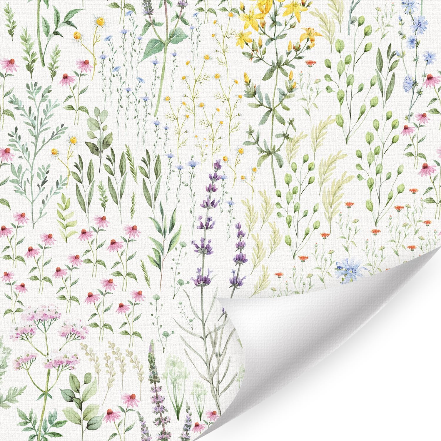 ANHUIB Blumen Tapete Selbstklebende Blätter Pflanzen Tapete 44x300cm Blumentapete für Schrank Fototapete Selbstklebend Floral Wohnzimmer Deko Wasserdicht Möbelfolie Pflanzen Klebefolie Schlafzimmer