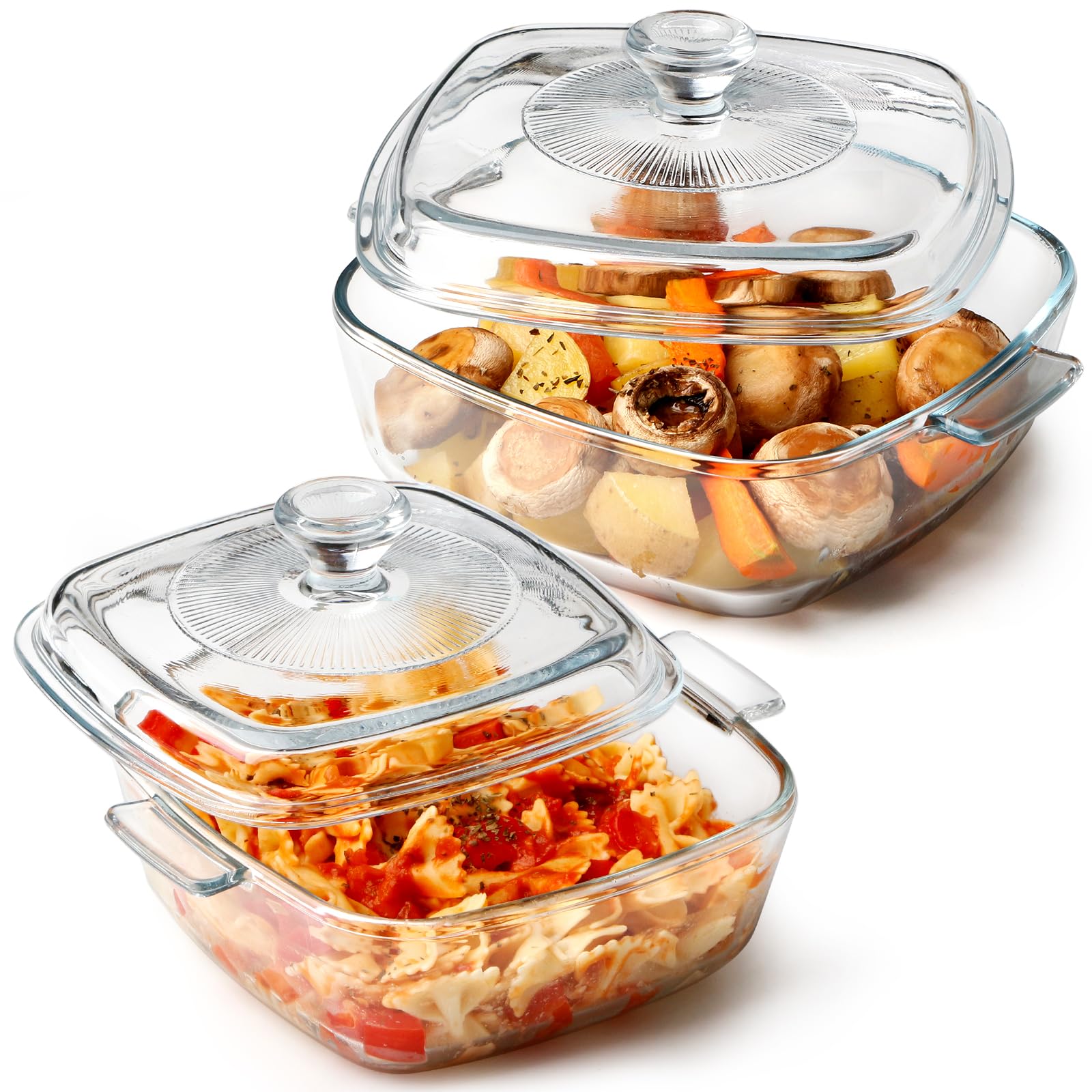 Small Casserole Dish NUTRIUPS Glass Casserole With