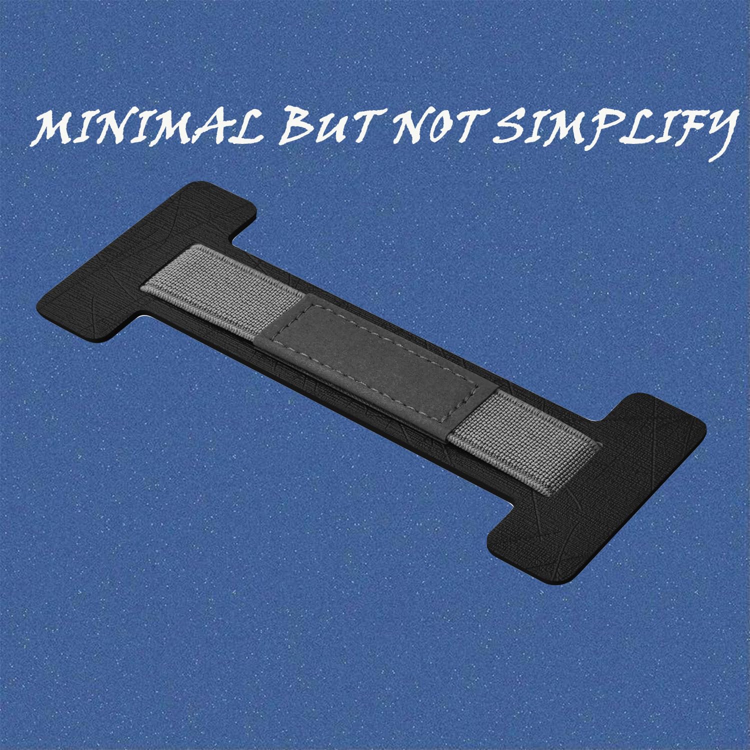 ERUNTO Adhesive Type-? Hand Strap, Suitable for Kindle, iPad, Kobo, BOOX and Other Devices, PU Material Simple Style Hand Strap with Silk Texture Design That can be Used for a Variety of Devices