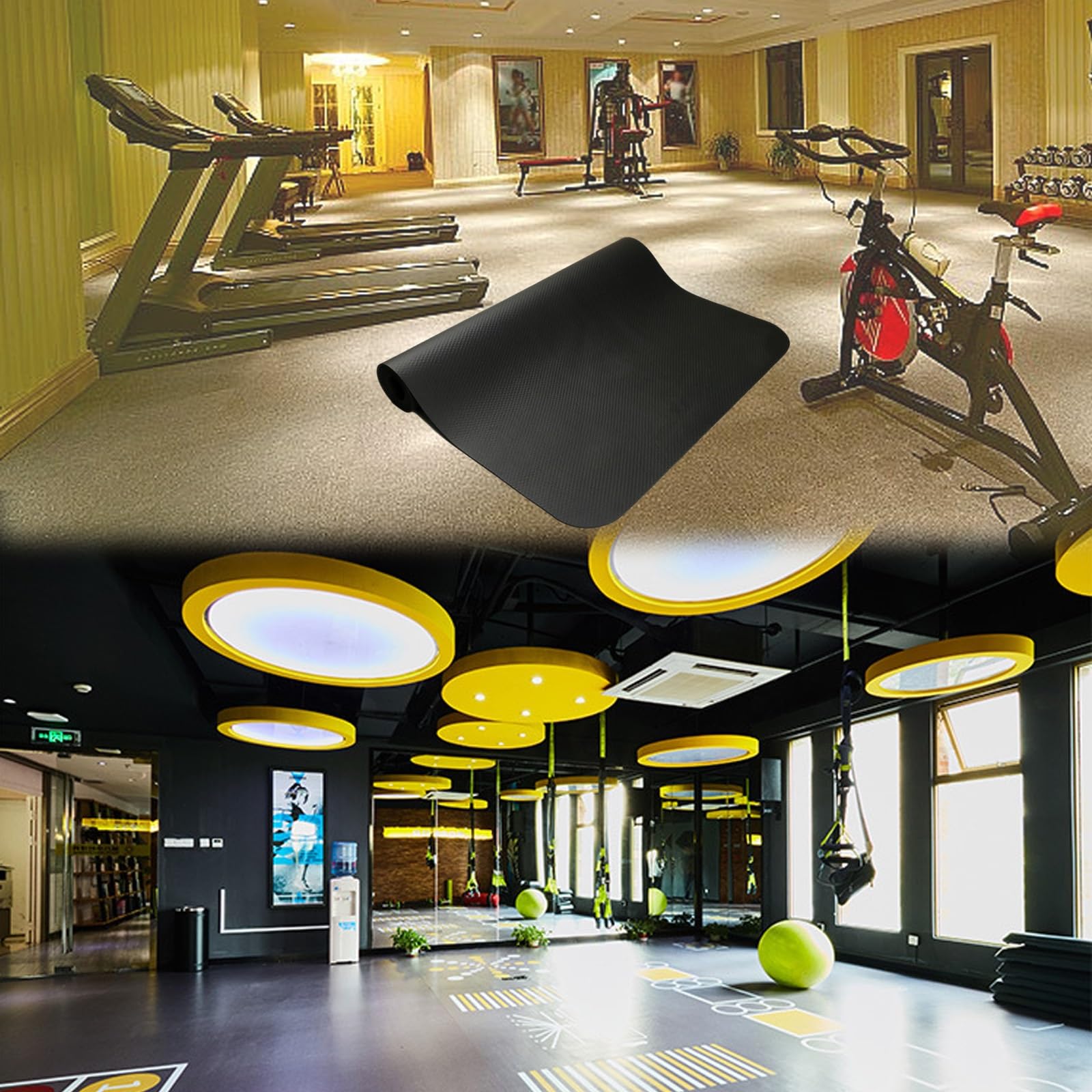 Tappetino Per Tapis Roulant,Tappetini Attrezzi Fitness，Tappeto Antiscivolo Antivibrazione Protezione Del Pavimento, Tappetino Insonorizzante Per Tapis Roulant, Ellittiche, Canottaggio(220x60cm)