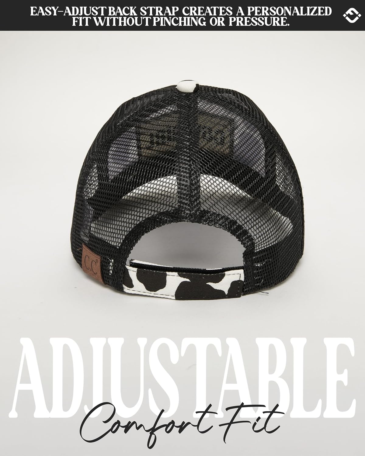 Funky Junque Trucker Hat for Women - Distressed Western Camo Baseball Cap, Mesh Adjustable Trendy