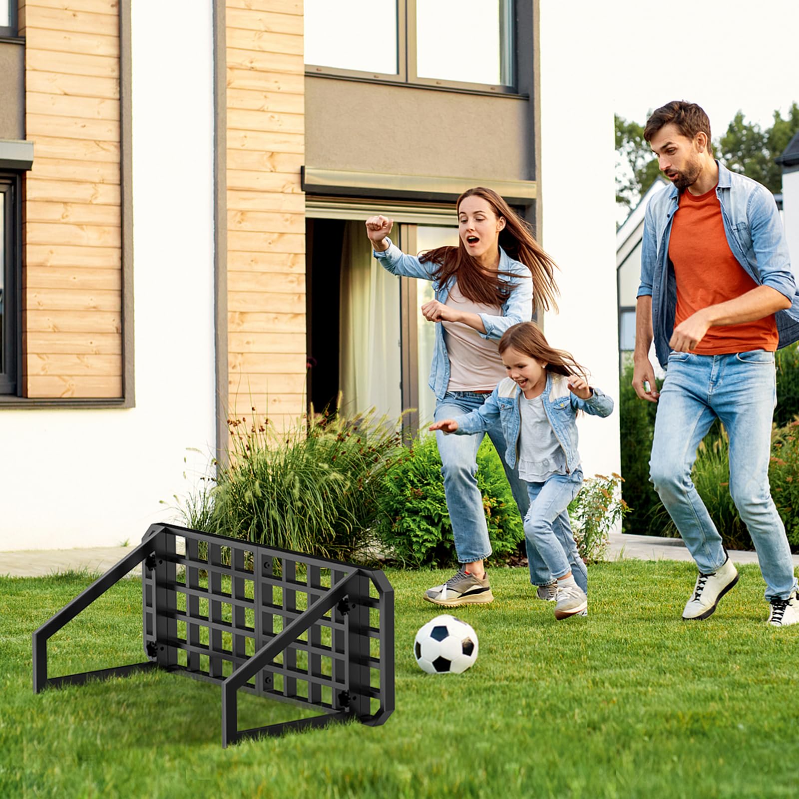 Fußball Rebound Board, Rebounder Board Fussball Trainingszubehör - Pass & Schuss Fußball Training, Fussball Rebounder mit 2 Rückprallwinkeln