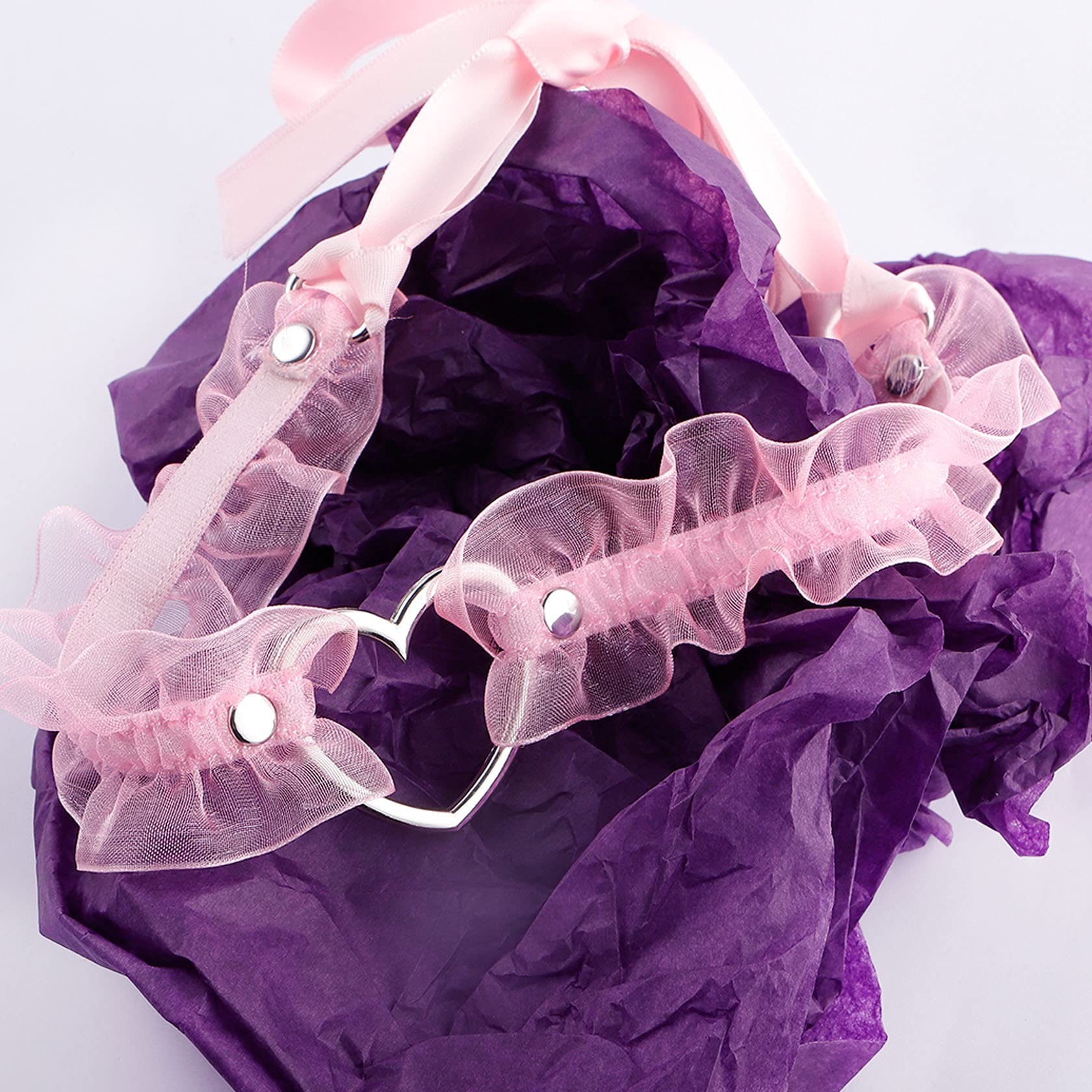 MILAKOO Black Punk Choker Charm Stretch Gothic Tattoo Chokers Necklace and Bracelet Set for Women: A-Pink