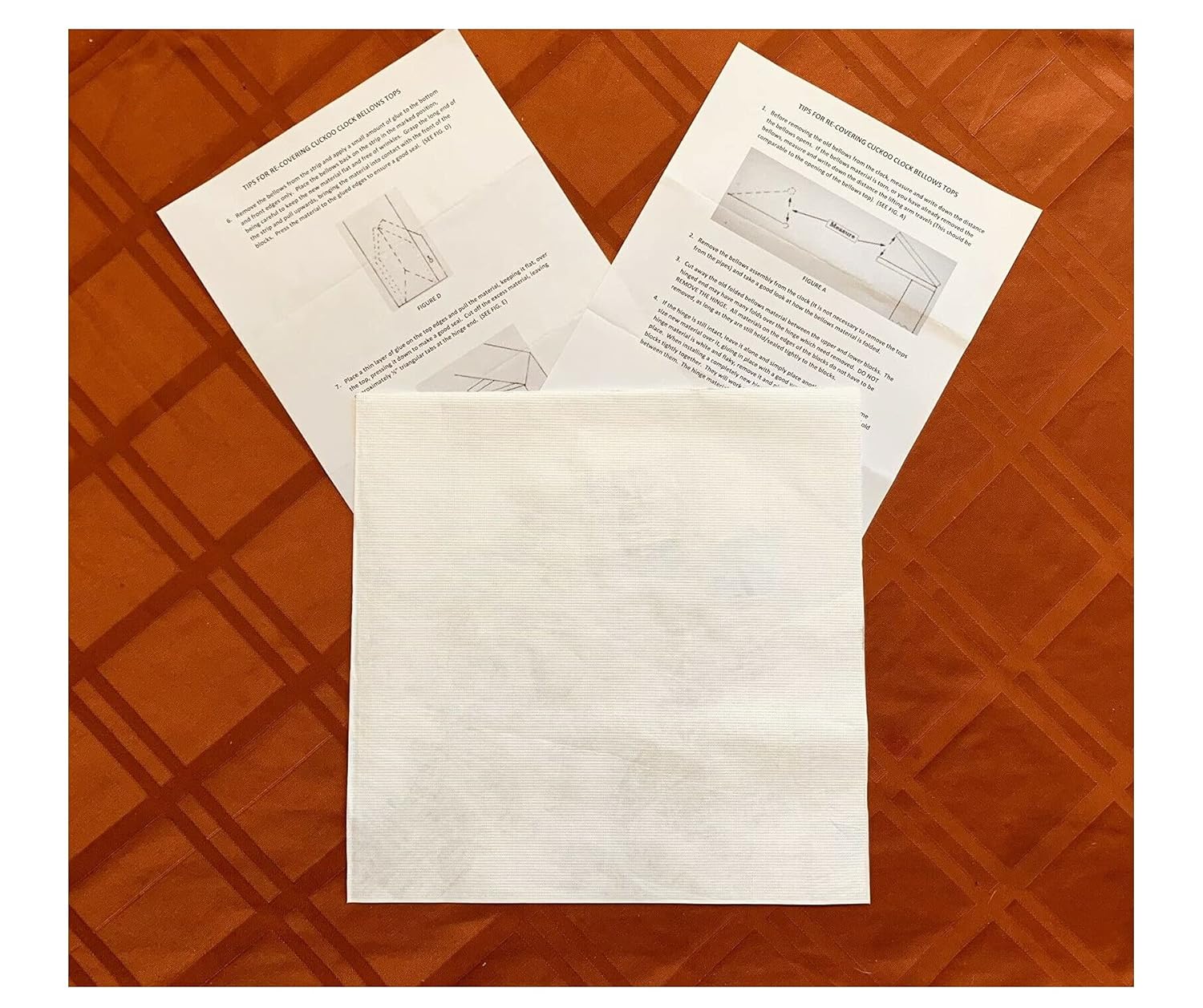 Galapagoz Cuckoo Clock Parts Paper Cuckoo Bellows Original with Instructions 12 x 12 inch USA