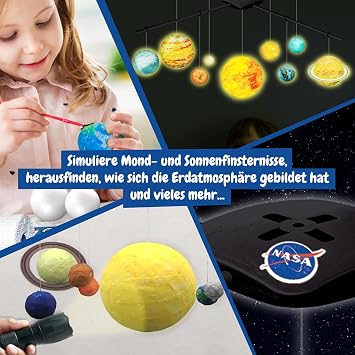 Science4you Solar System 3D NASA Glow in the Dark - Build Your Own Solar System Planets and Make a Spatial Craft Experience with this Model Kit for Children 8 9 10 11+
