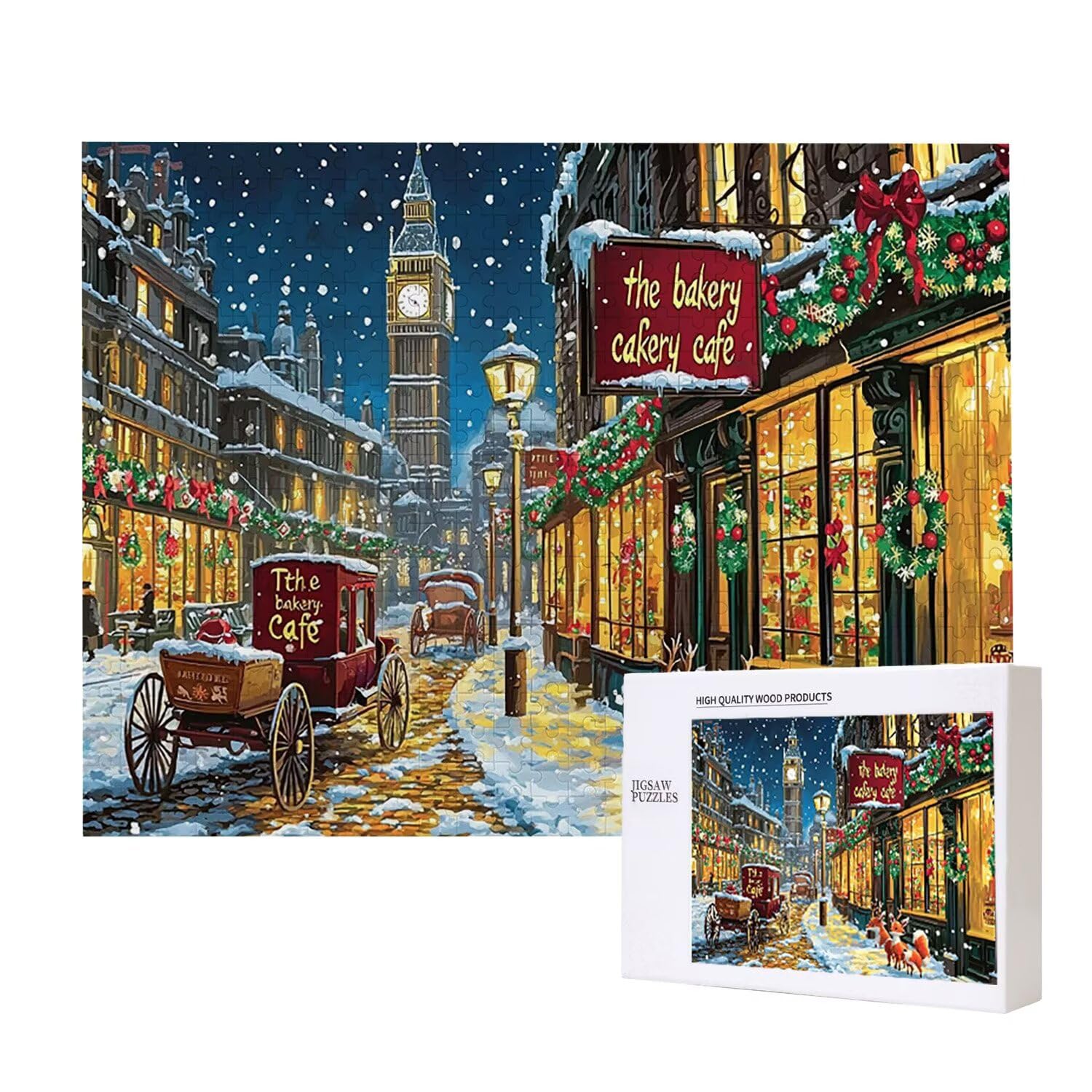 Puzzle in Legno per Adulti 1500 Pezzi | Londra Street View| Giocattoli Educativi | Puzzle Adulti E Famiglie Decor | Dimensione Di 87x57cm | Regalo Adultis | Regali Natale (Formato: 34.8x22.8in) o-466