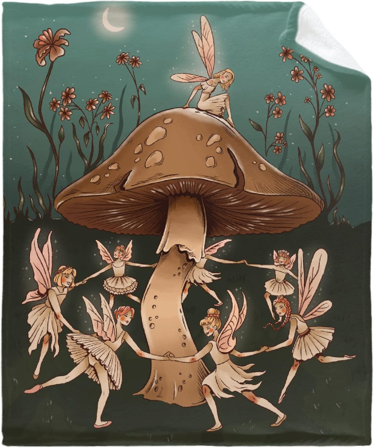 Bargley Dancing Fairies Fleece Throw Blanket Soft