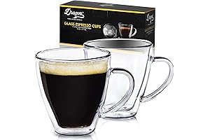 Double Wall Insulated Dragon Glassware Espresso Cups