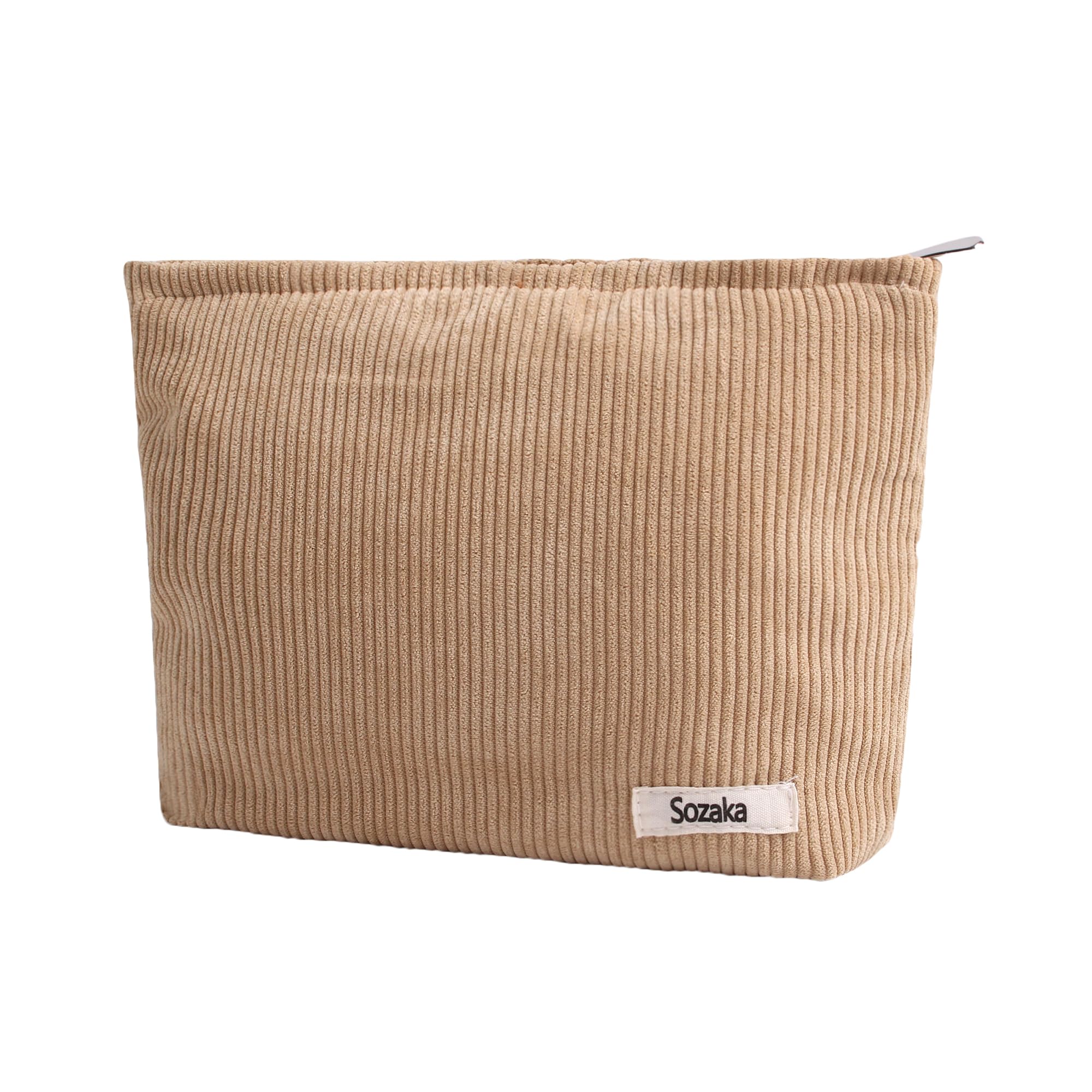 GardsellCosmetic Bags for Women - Corduroy Cosmetic Bag Aesthetic Women Handbags Purses Smile Dots Makeup Organizer Storage Makeup Bag Girls Gift