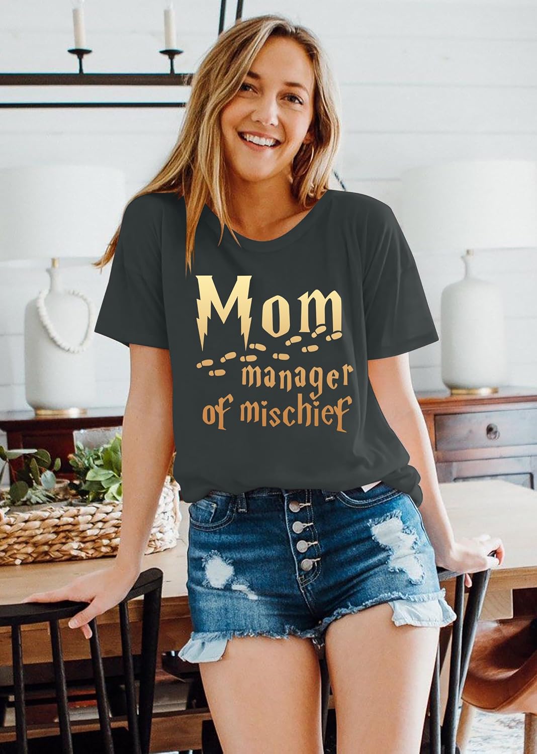 Funny Mom Shirt Women Mom Manager Shirt Magical Mama Shirt Mothers Day Short Sleeve Tee Tops - Image 2
