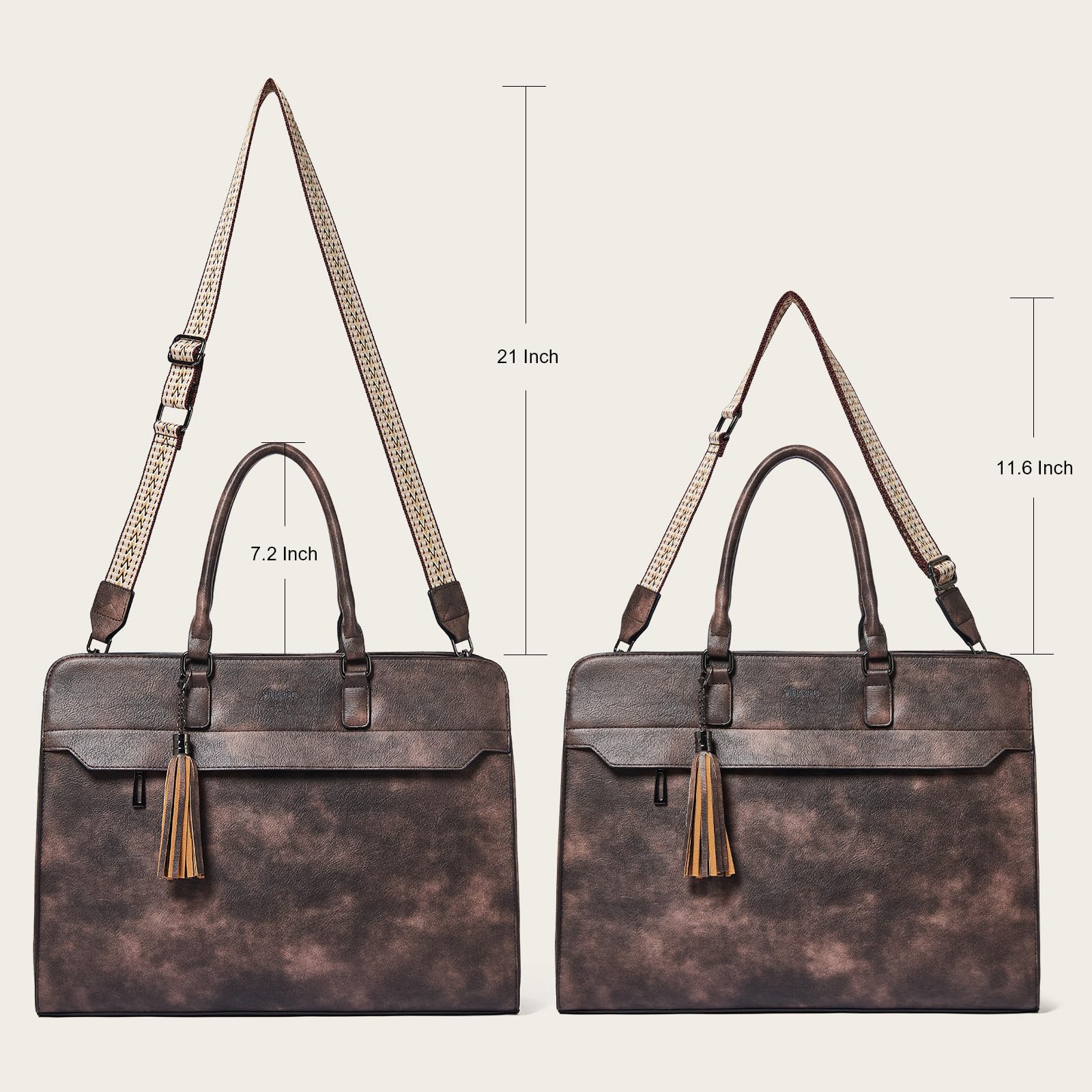 Shrrie Borsa per laptop da 15,6 pollici per le donne,Borsa da lavoro laptop resistente all'acqua,con borsa da sacchetto