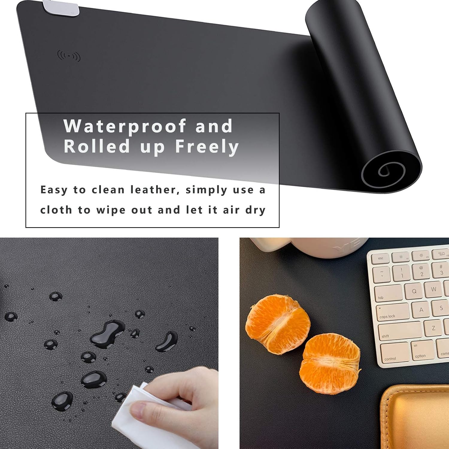 Buy 2 get 3 KINGFOM Multifunctional Office Desk Pad, Large Waterproof Pu Leather Mouse Pad, 3-in-1 Use Fast Heating Hand Warmer Desk Writing Mat with Wireless Charging for Home/Office 35.4 x 16.5 (Black-Left) Best Cyber Monday 🔥 KINGFOM Multifunctional Office Desk Pad, Large Waterproof Pu Leather Mouse Pad, 3-in-1 Use Fast Heating Hand Warmer Desk Writing Mat with Wireless Charging for Home/Office 35.4 x 16.5 (Black-Left)