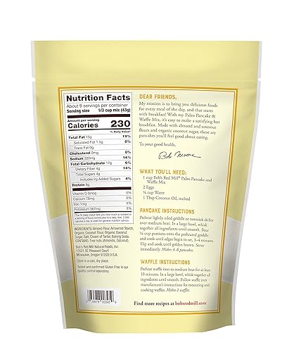 Vista 2 de Bob's Red Mill Mezcla resellable para panqueques y gofres paleo, sin gluten, 13 onzas (paquete de 4)