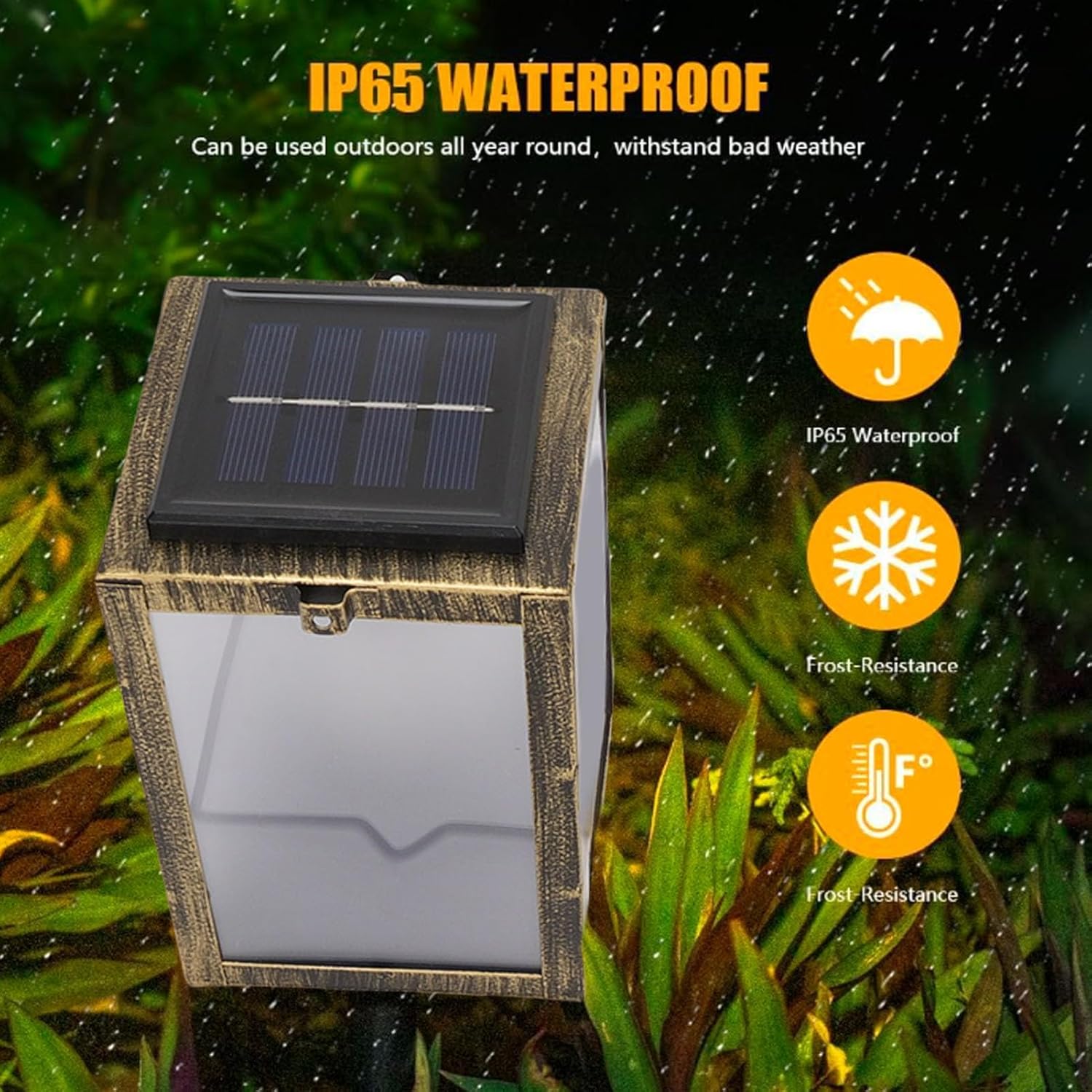 Fafeicy Solar Lanterns Outdoor 2 Pack with Flashing Modes, 3D Starlight Design, 800mAh Battery and Hanging Handle for Garden Yard Pathway Decor, 20.1 Inch Height