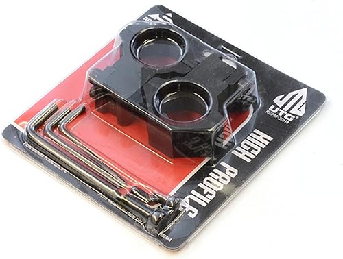 Miniatura 4 de UTG 1 2 anillos de pistola de aire de alto perfil con pasador de parada