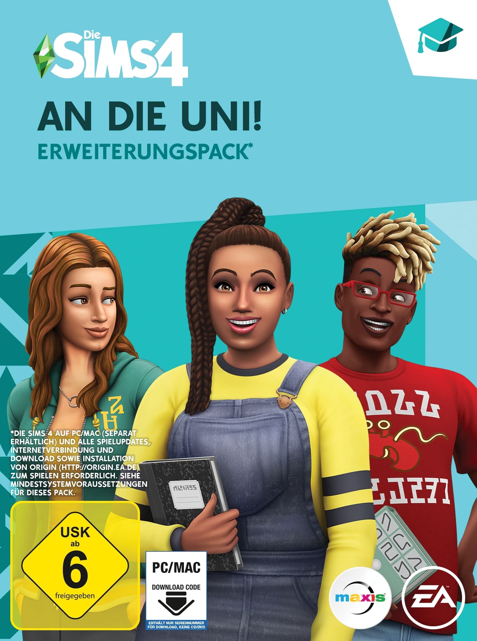 Die Sims 4 An Die Uni ! (EP8)| Erweiterungspack | PC/Mac | VideoGame | Code in der Box | Deutsch