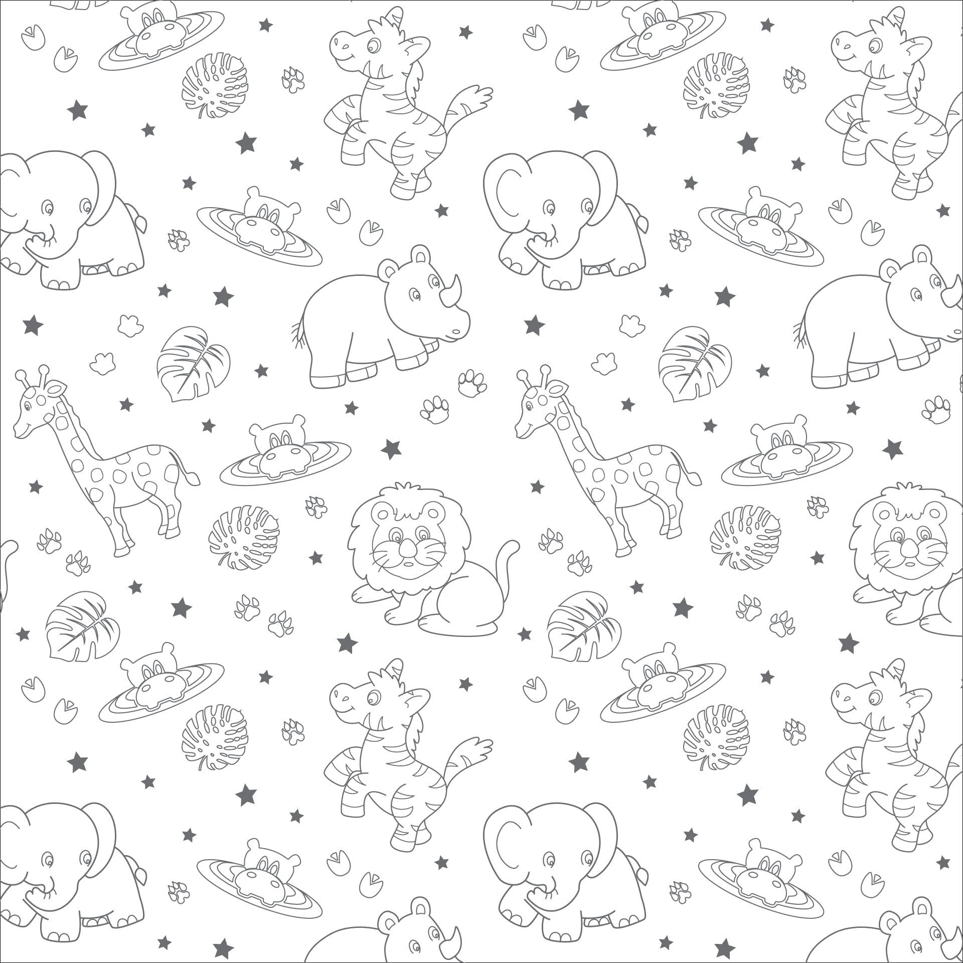Mane by TIM & TAM Satin Crib Fitted Sheet (Safari)