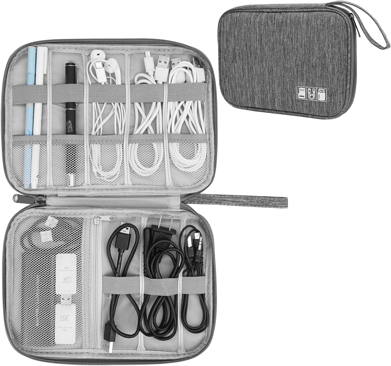 BAGSMART Electronic Organizer DoubleLayer Travel Cable