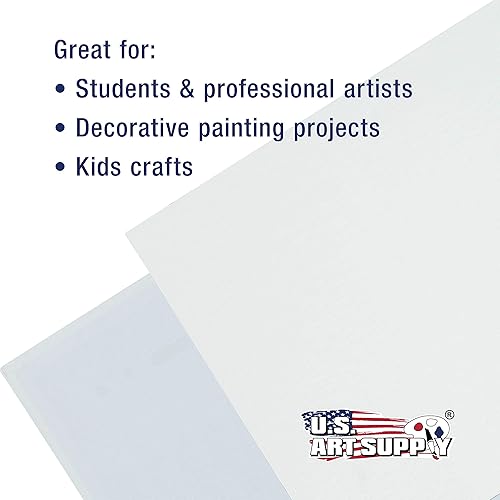 Miniatura 6 de US Art Supply - Paquete de 12 tableros de lienzo para pintura de 8 x 10 pulgadas, calidad artística profesional, libre de ácidos (1 caja completa de
